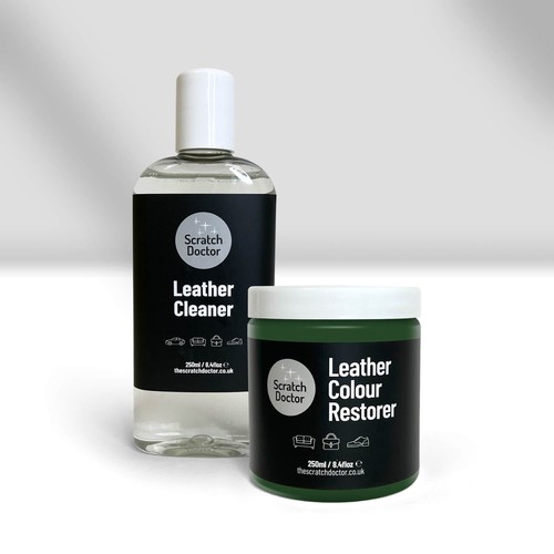 Dark green leather cleaner - green,